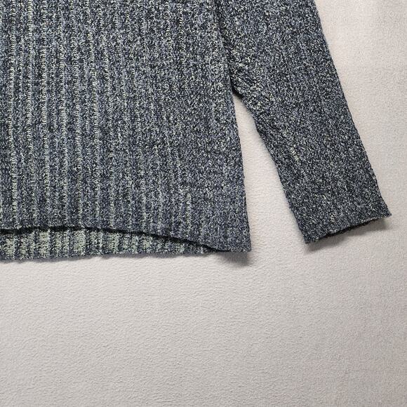 Ted Baker London Womens Sweater Size 3 US Medium Blue V Neck Cotton Blend Ribbed - Picture 12 of 16